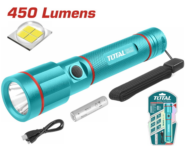 TOTAL Flashlight 50-450 Lumens (TCFL1865051)