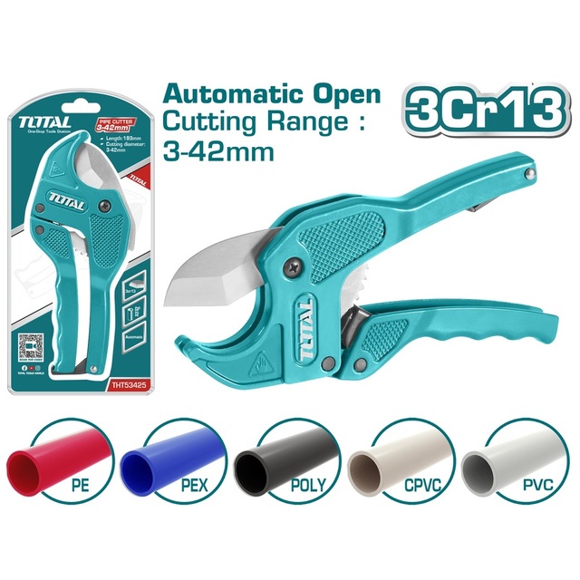 TOTAL PVC PIPE CUTTER 193mm (THT53425)