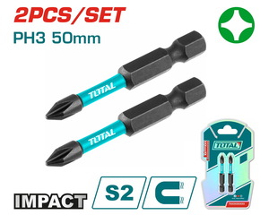 TOTAL Impact screwdriver bits ΡH3 50mm 2pcs (TACIM71PH350)