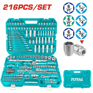 TOTAL 216 Pcs combination tools set (THKTHP22166)