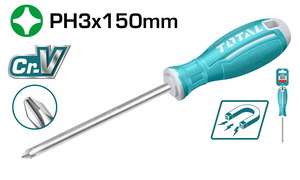 TOTAL Phillips screwdriver ΡΗ3 Χ 150mm (TSDRSPH3150)